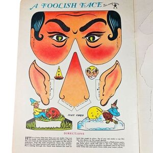 Vintage unused PUNCH-OUT TOYS for Girls & Boys Lowe 1961 paper Ephemera Whimsy